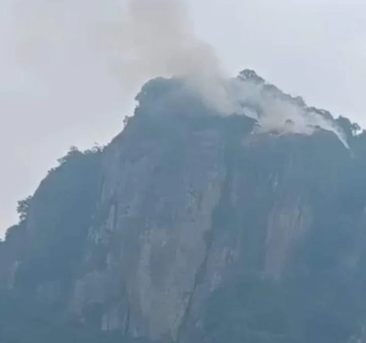 Gunung Bongkok Pinggir Cipularang Terbakar