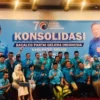 Menjelang Pemilihan Legislatif (Pileg) 2024, DPD Partai Gelora Kabupaten Bekasi menggelar konsolidasi calon legislatifnya di Hotel Sahid.