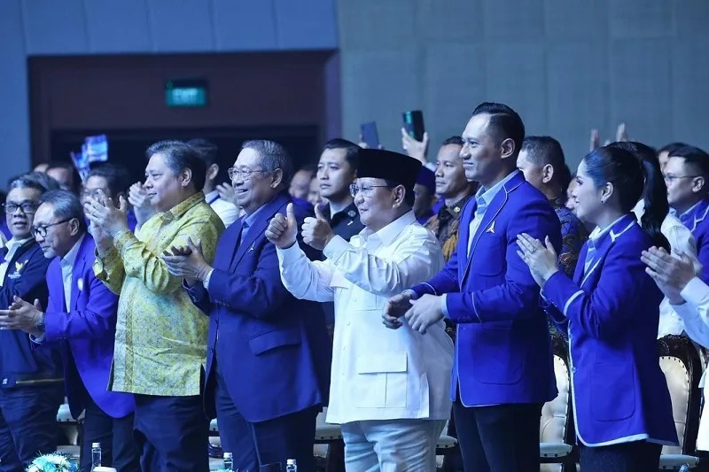 Ketua Umum Partai Demokrat Agus Harimurti Yudhoyono (AHY) mengungkapkan alasan Demokrat memilih mendukung Prabowo.
