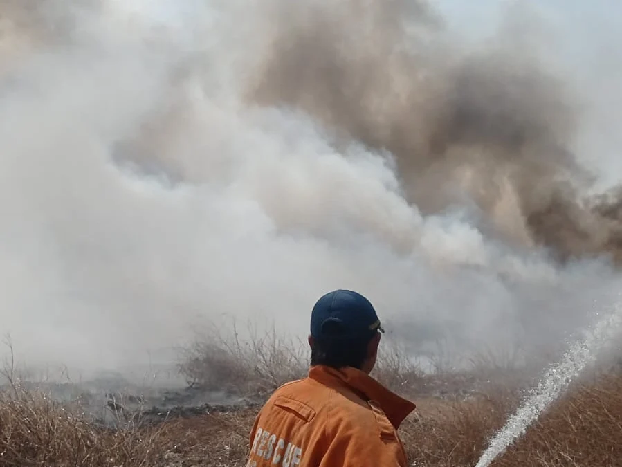 Kebakaran TPS Ilegal Ganggu Lalu Lintas, Sepuluh Unit Damkar Diterjunkan ke Lokasi