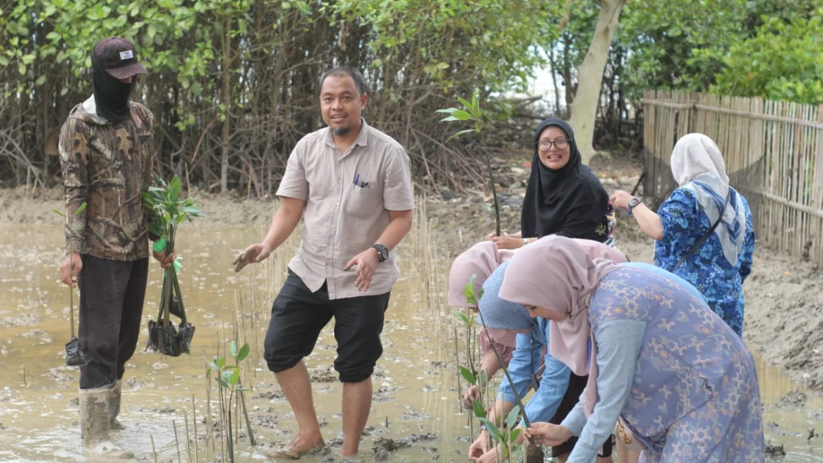 Dosen dan Mahasiswa Fakultas Psikologi UBP Ikut Lestarikan Hutan Mangrove di Karawang